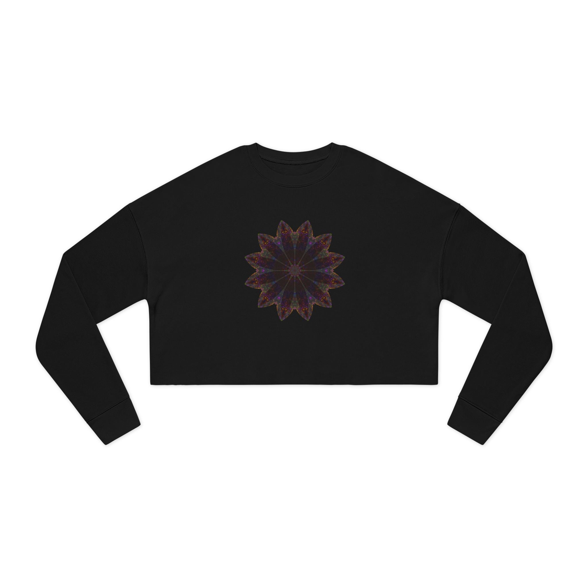 Women's Cropped Sweatshirt - Love Light Mandalas No.10