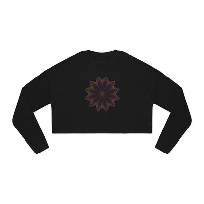 Women's Cropped Sweatshirt - Love Light Mandalas No.10