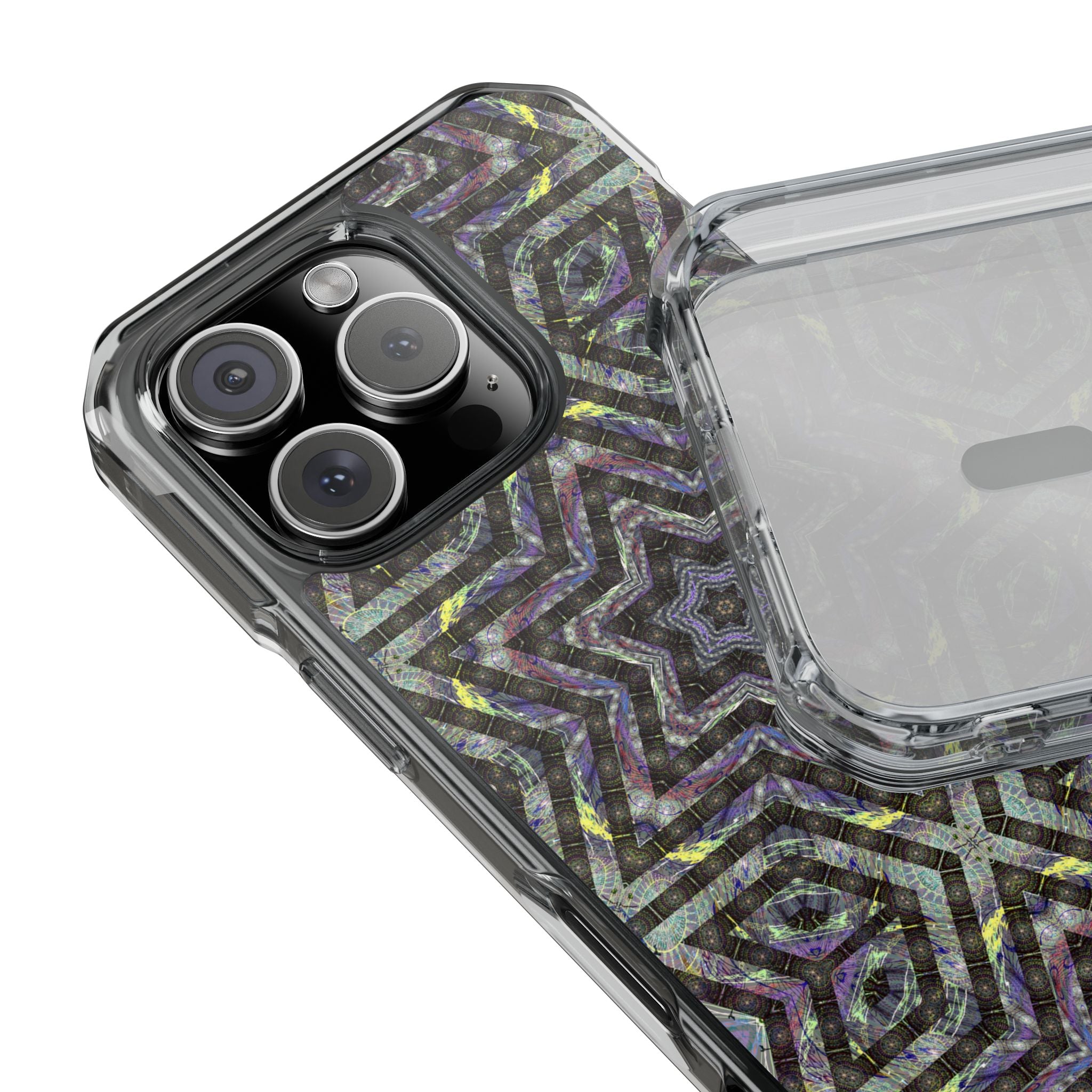 iPhone 16 Magnetic Clear Impact Case - P5 Kaleidoscopic No.1