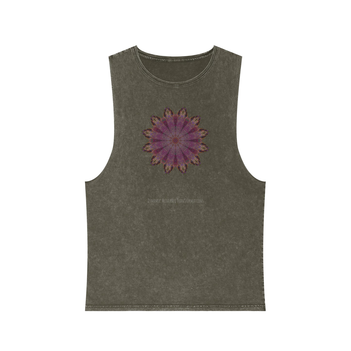 Unisex Stonewash Tank Top - Love Light Mandalas No.6