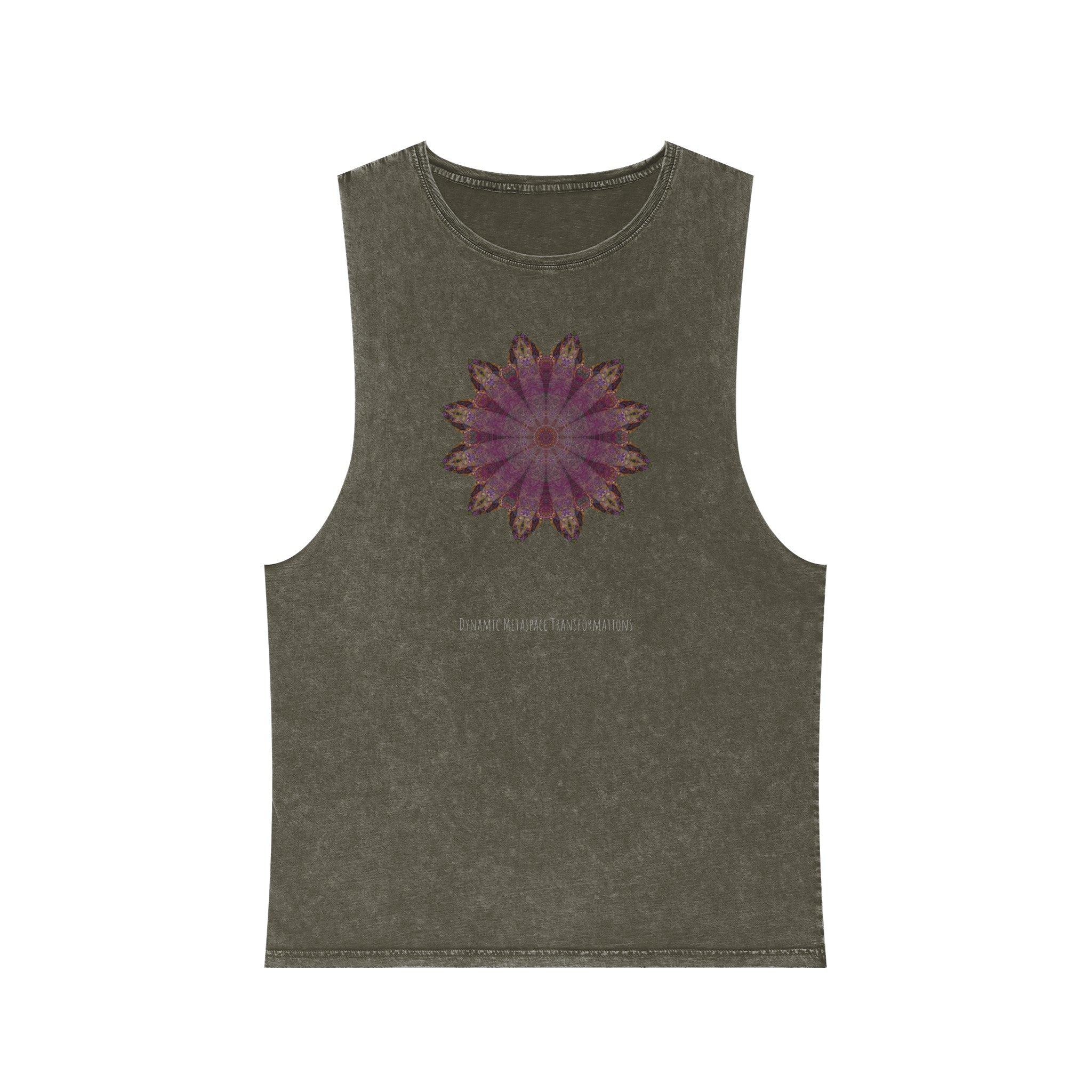 Unisex Stonewash Tank Top - Love Light Mandalas No.6