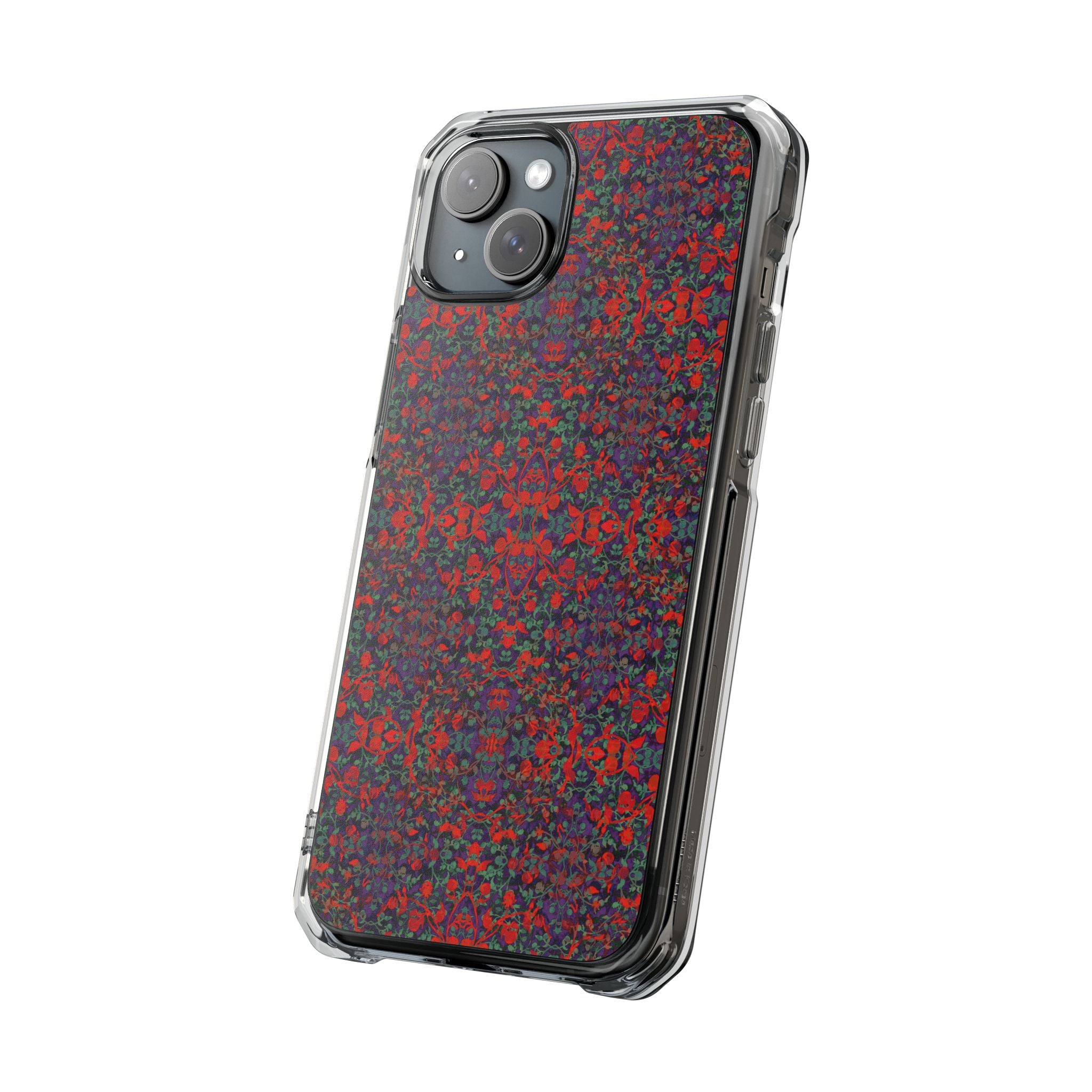 iPhone 15 Magnetic Clear Impact Case - Hidden Weave Series No.25