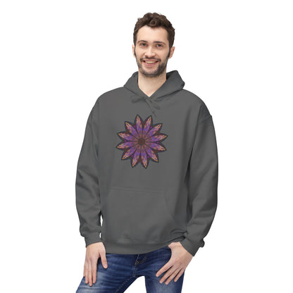Unisex Midweight Softstyle Fleece Hoodie - Love Light Mandalas No.23