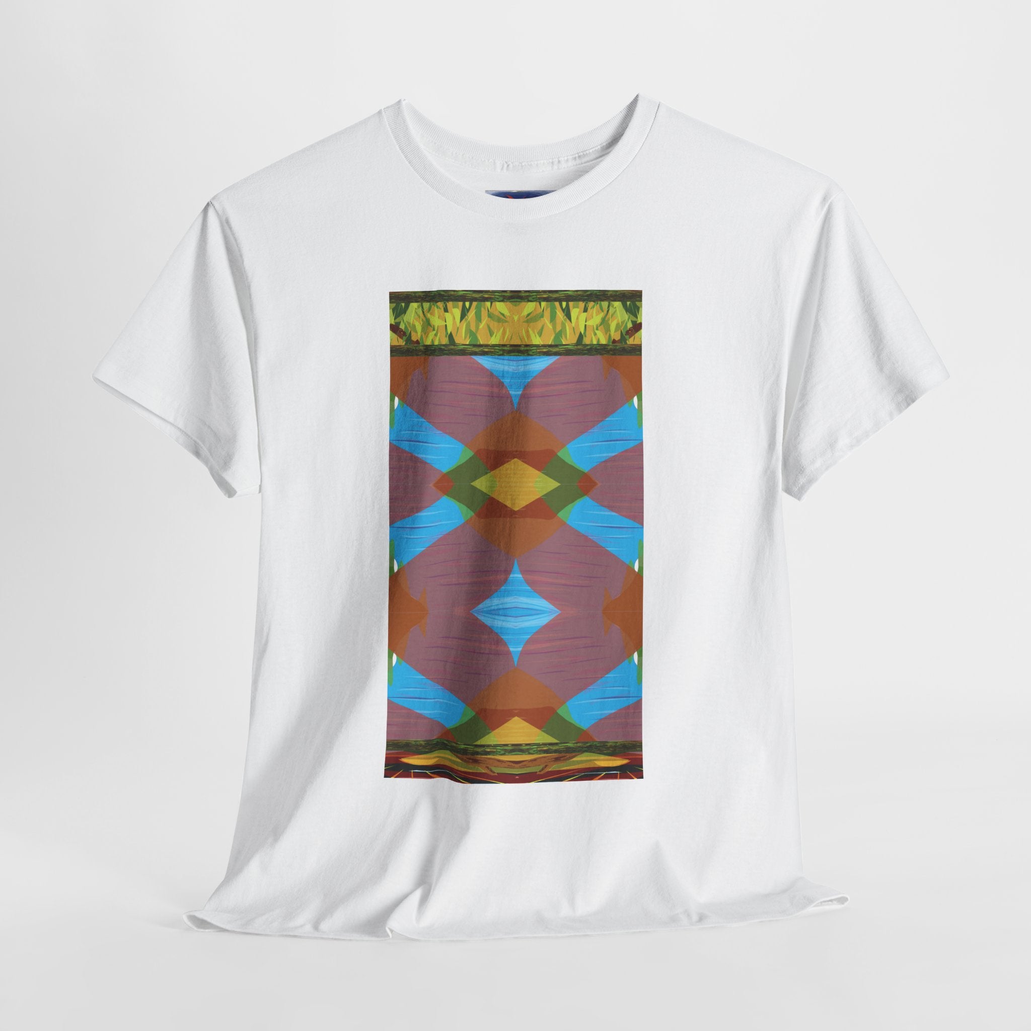 Unisex Heavy Cotton Tee - The Traveller Series (Abstract Autumn)
