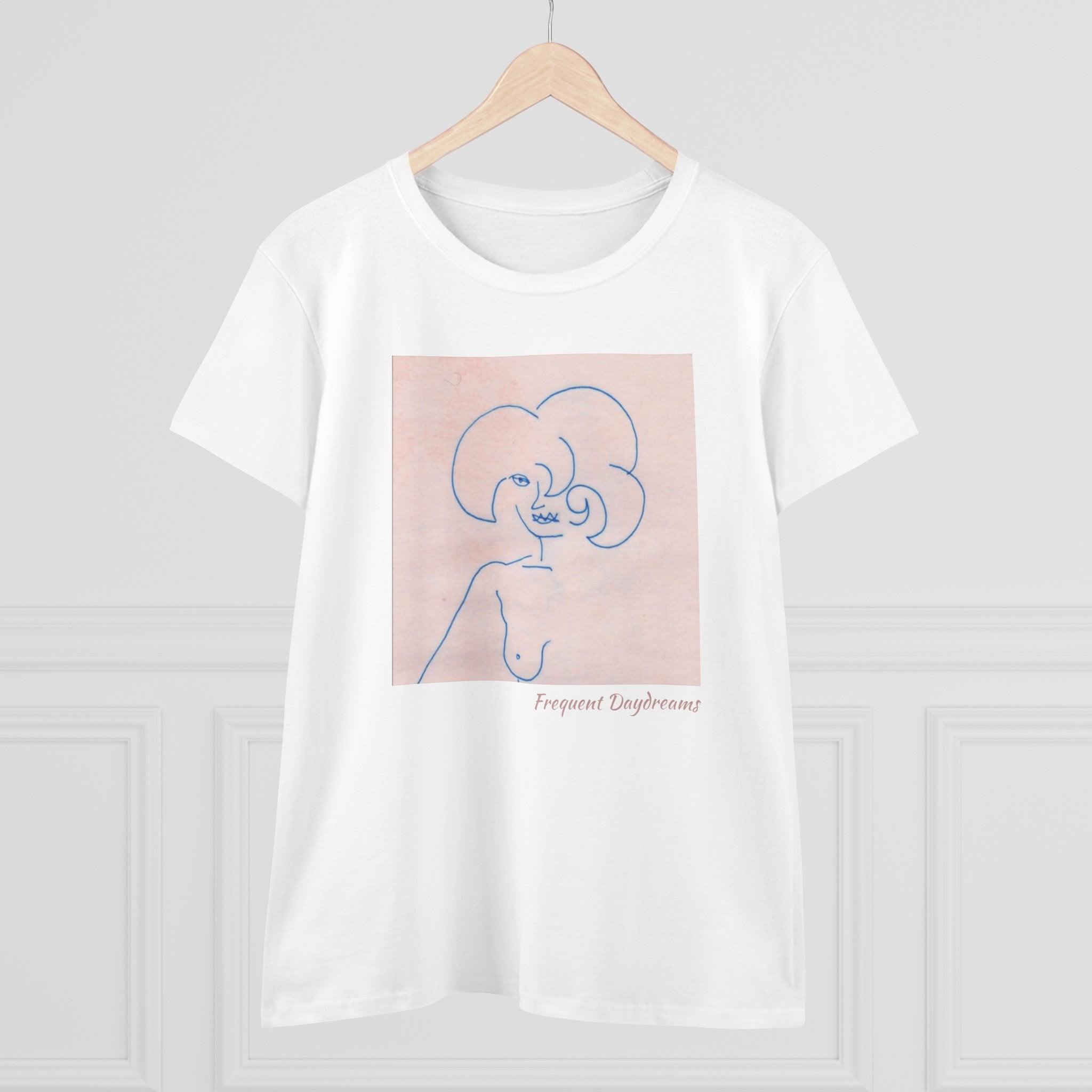 Women's Midweight Cotton Tee - Frequent Daydreams Sketch No.45