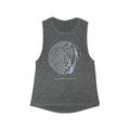 Women's Flowy Scoop Muscle Tank - Fractal Moon No.2