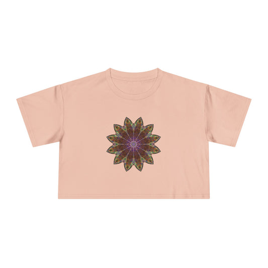 Women's Cropped Tee - Love Light Mandalas No.13