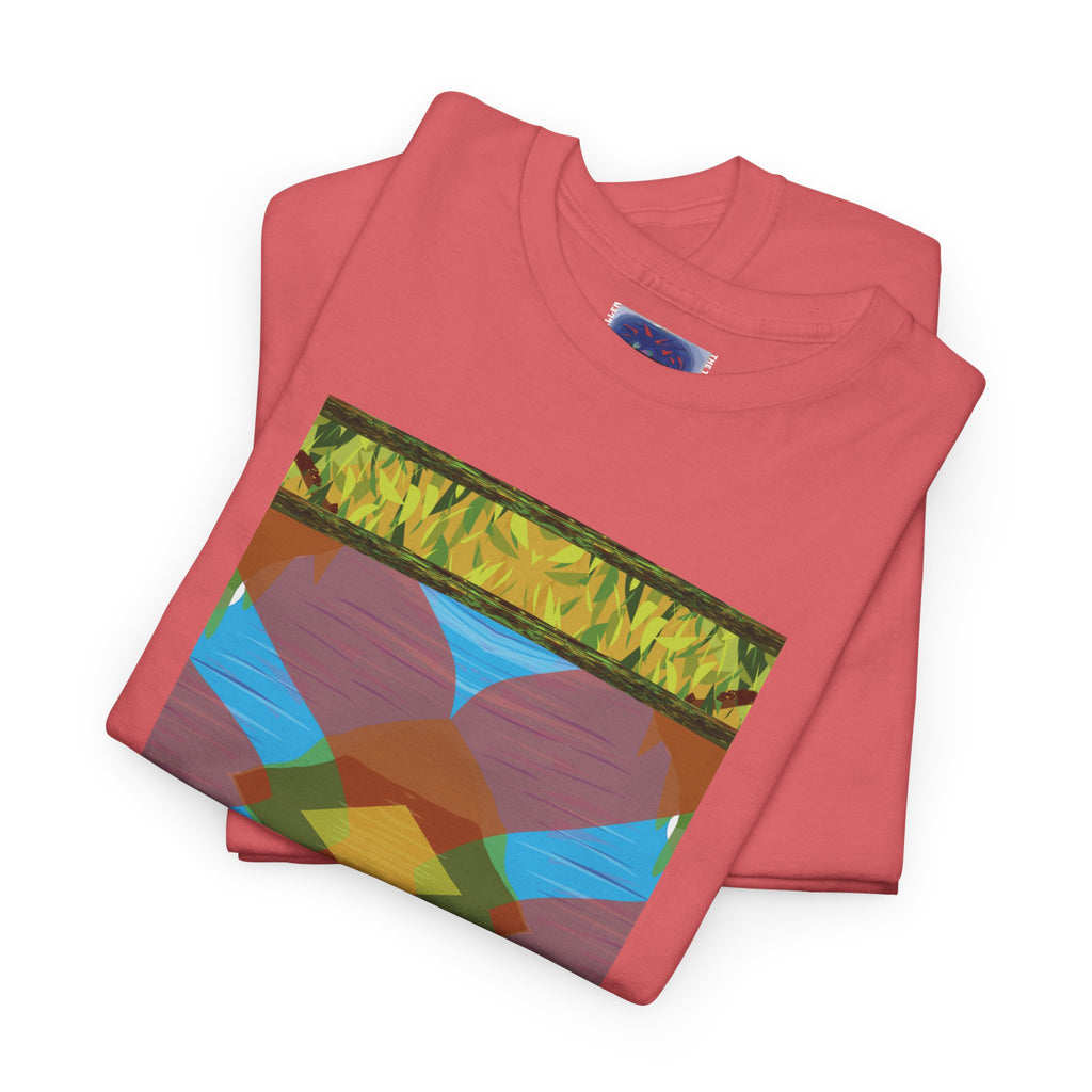 Unisex Heavy Cotton Tee - The Traveller Series (Abstract Autumn)
