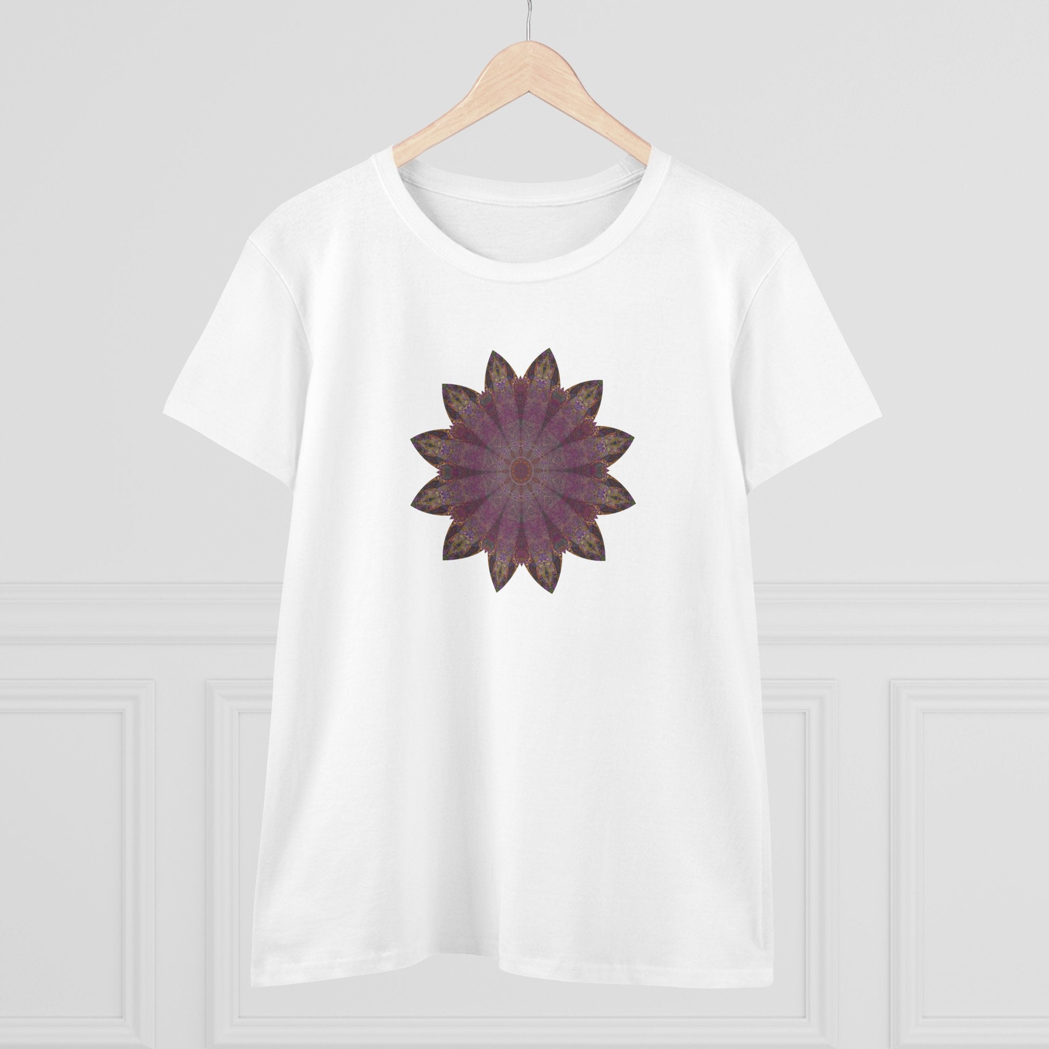 Women's Midweight Cotton Tee - Love Light Mandalas No.6