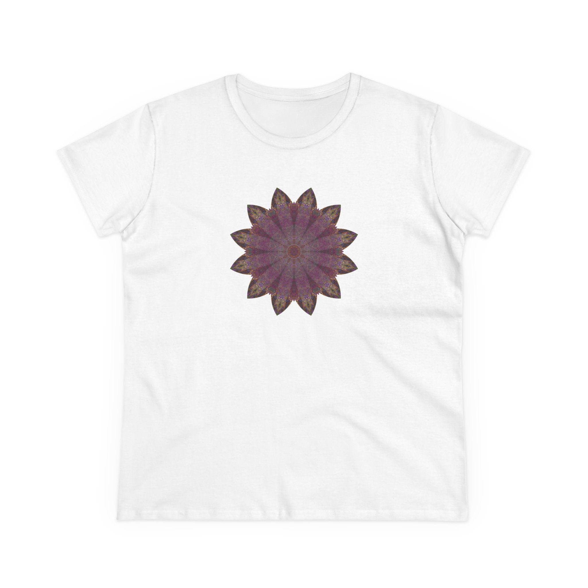 Women's Midweight Cotton Tee - Love Light Mandalas No.6