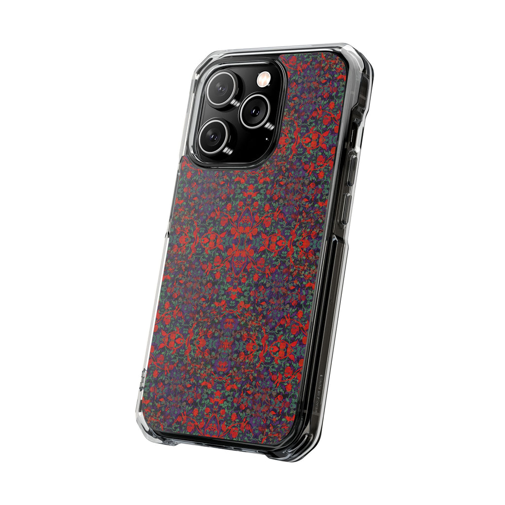 iPhone 14 Magnetic Clear Impact Case - Hidden Weave Series No.25