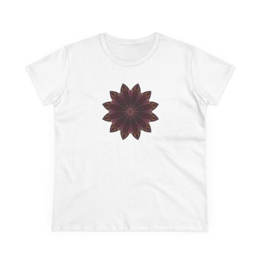 Women's Midweight Cotton Tee - Love Light Mandalas No.5