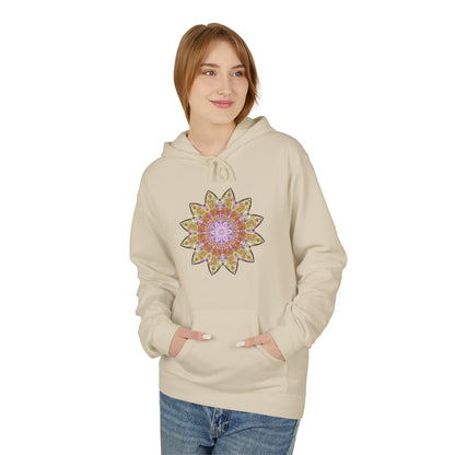 Unisex Midweight Softstyle Fleece Hoodie - Love Light Mandalas No.14