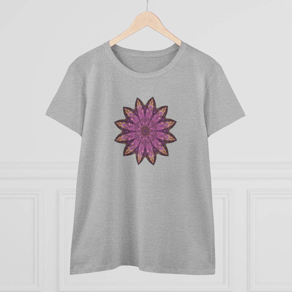 Women's Midweight Cotton Tee - Love Light Mandalas No.16