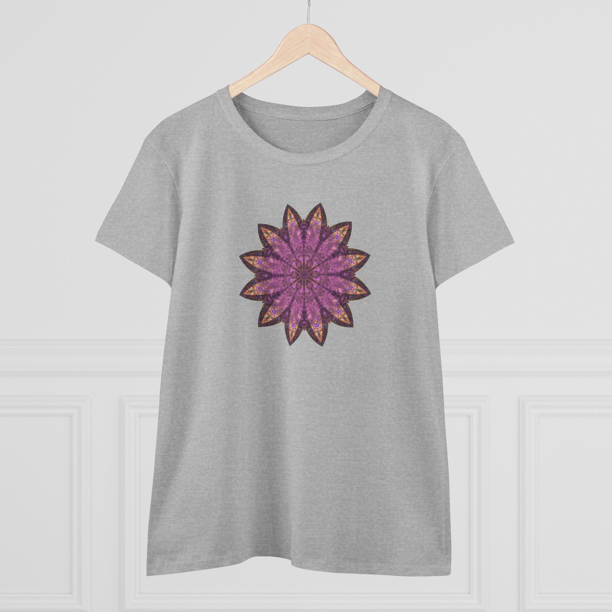 Women's Midweight Cotton Tee - Love Light Mandalas No.16