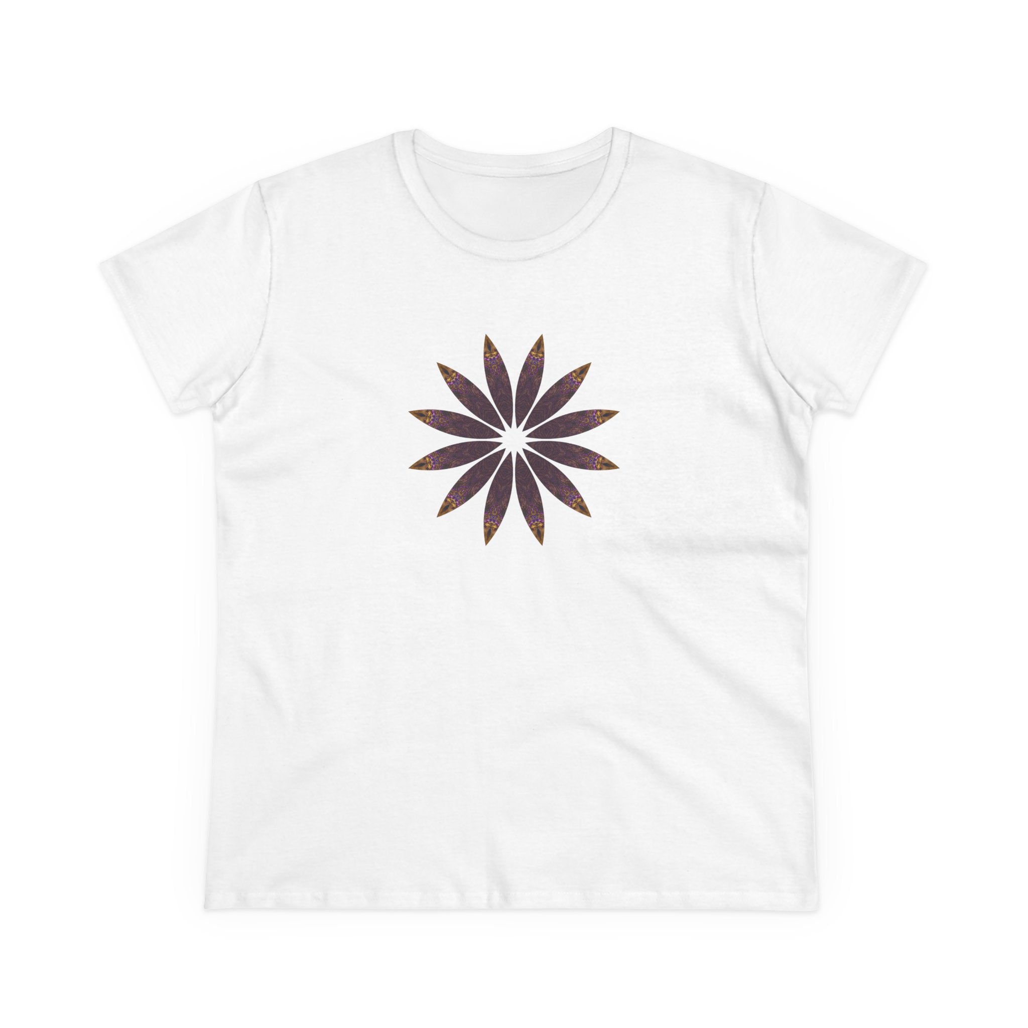 Women's Midweight Cotton Tee - Love Light Mandalas No.2