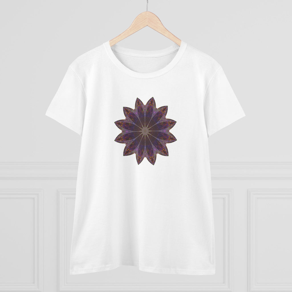 Women's Midweight Cotton Tee - Love Light Mandalas No.11