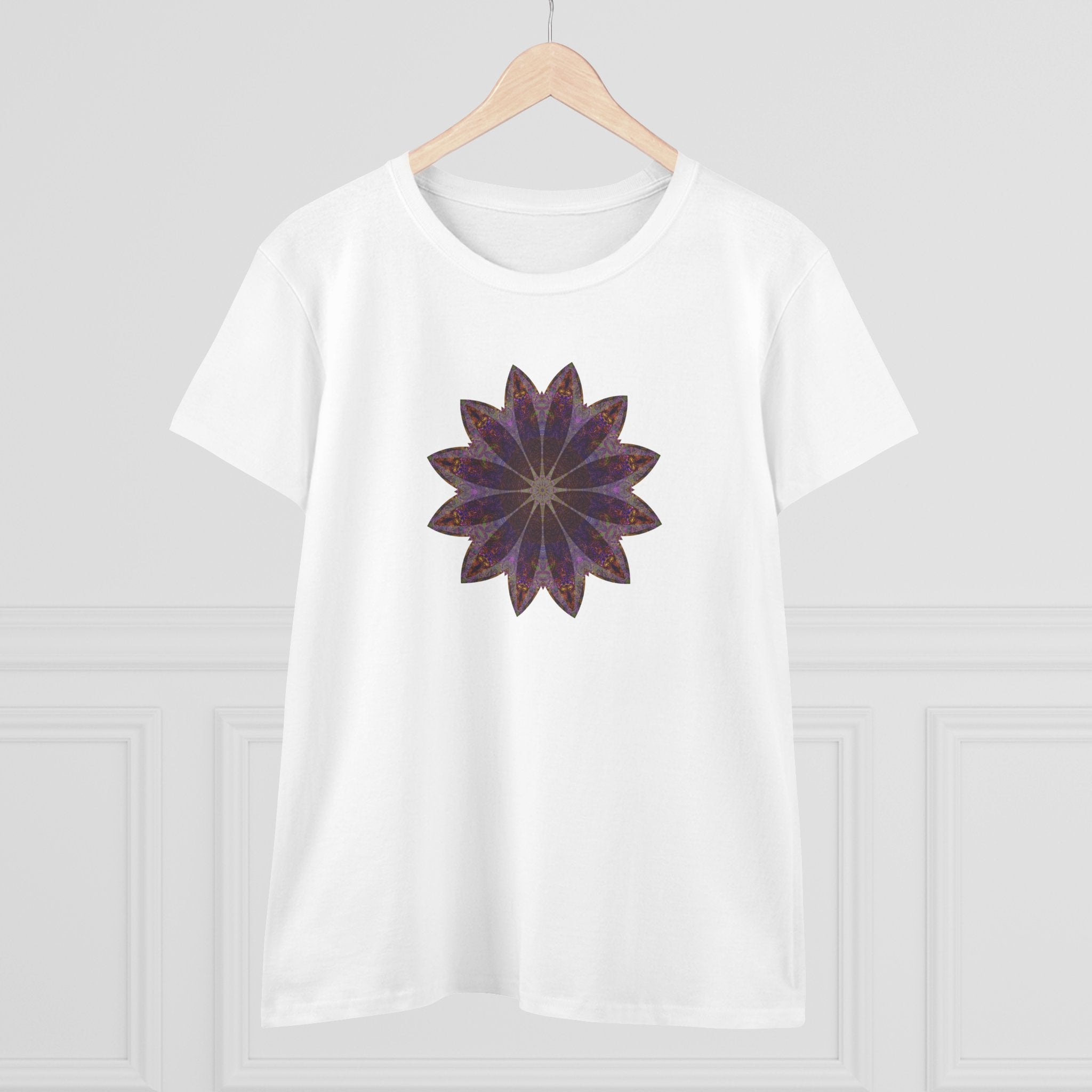 Women's Midweight Cotton Tee - Love Light Mandalas No.11