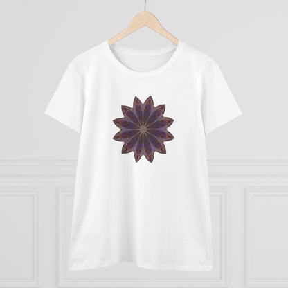 Women's Midweight Cotton Tee - Love Light Mandalas No.11