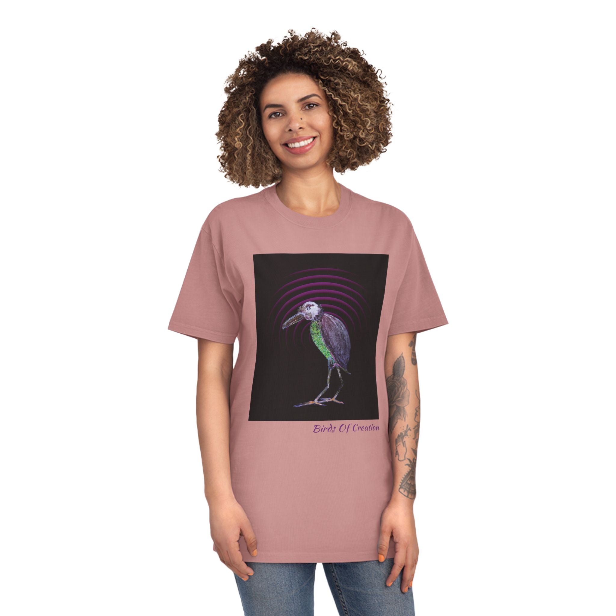 Unisex Faded Shirt - Birds Of Creation No.2b