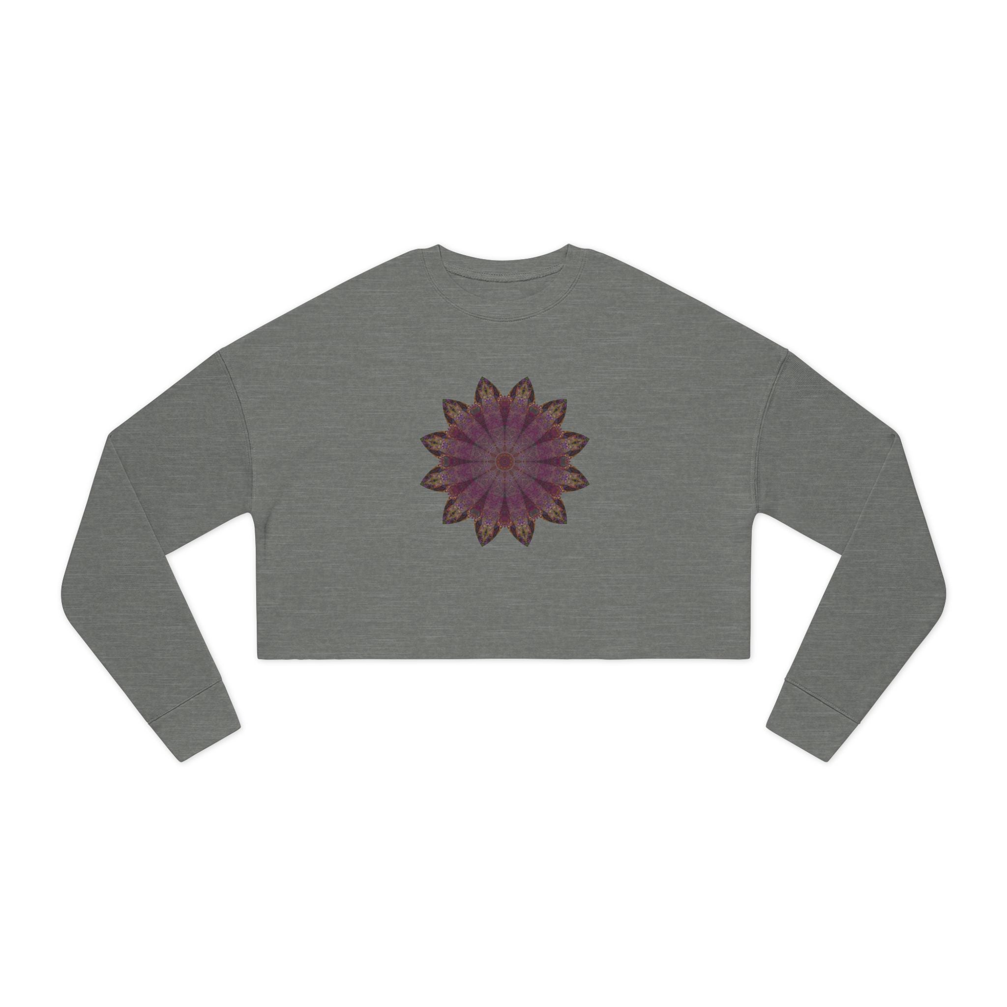 Women's Cropped Sweatshirt - Love Light Mandalas No.6