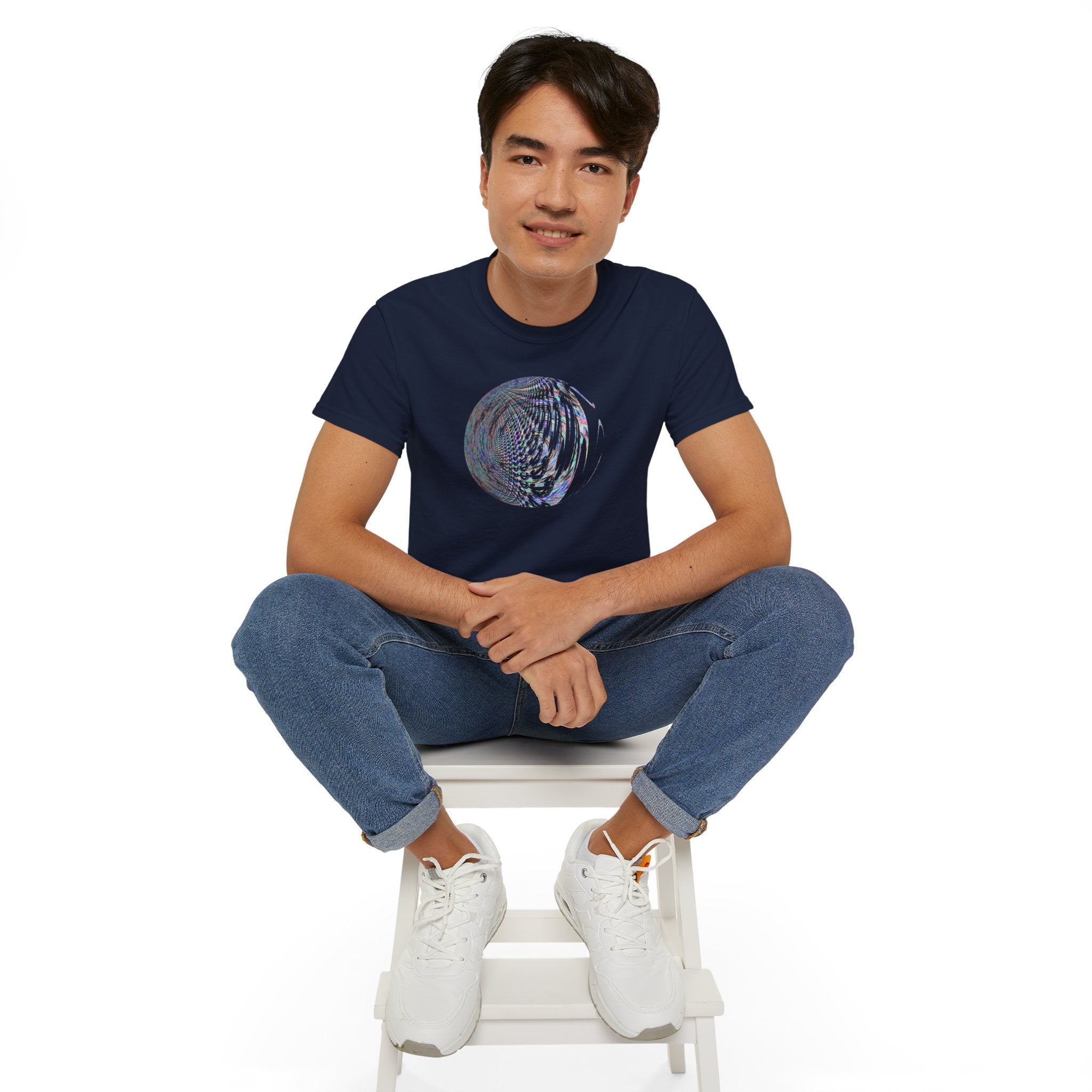 Unisex Ultra Cotton Tee - Fractal Moon No.2