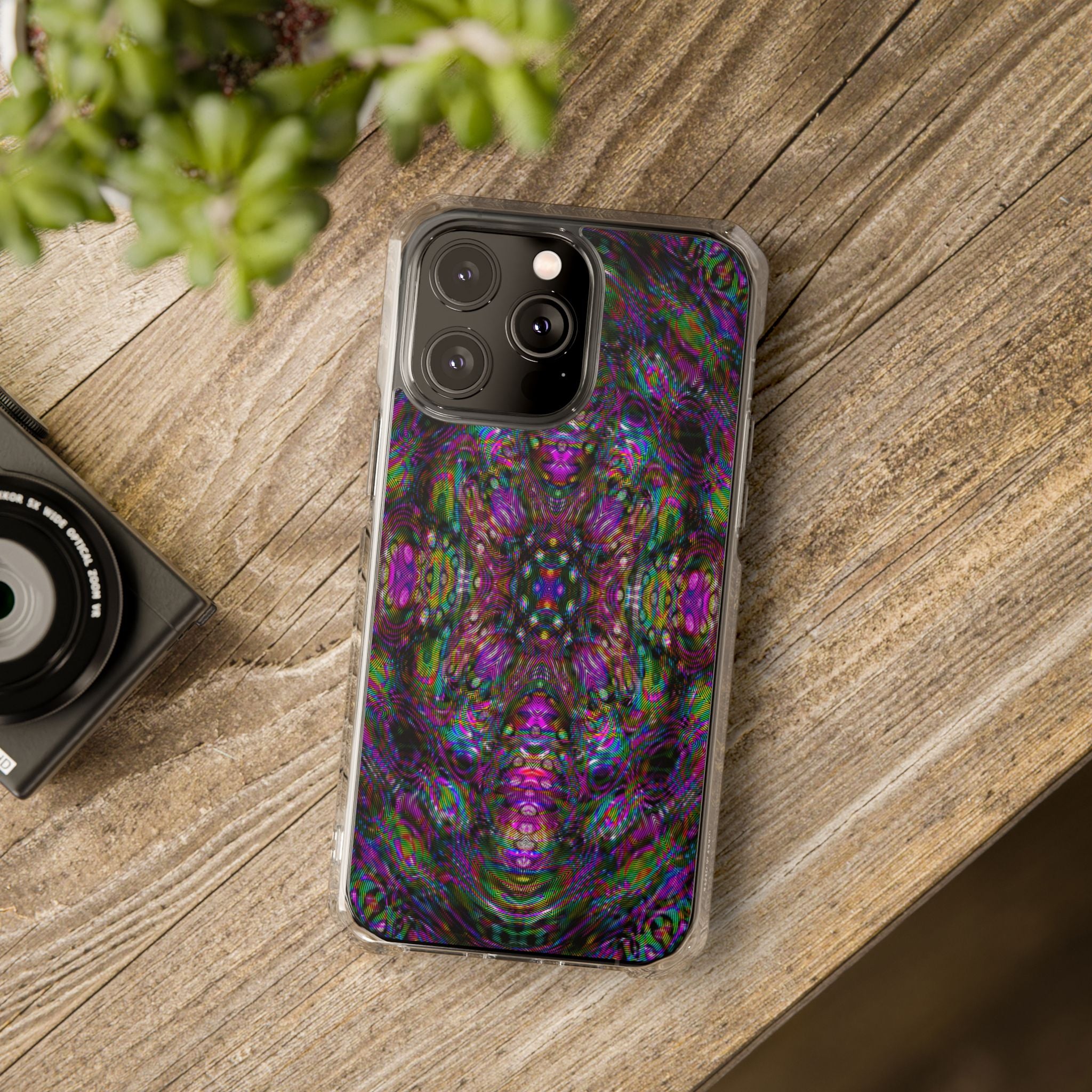 iPhone 14 Magnetic Clear Impact Case - DMT Scribe Tiles No.5