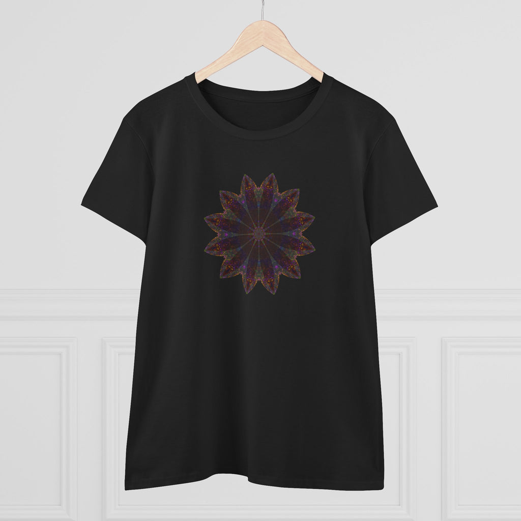 Women's Midweight Cotton Tee - Love Light Mandalas No.10