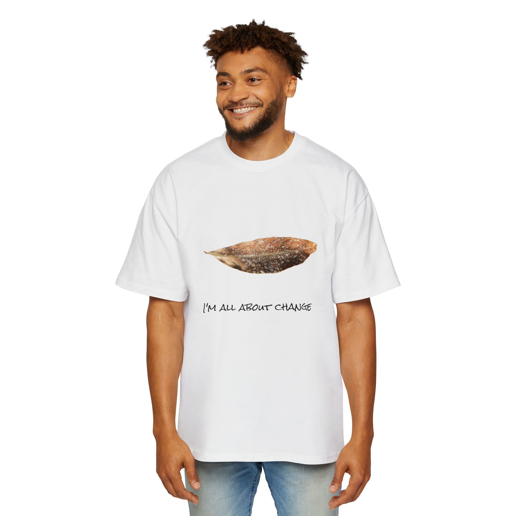 Men's Heavy Oversized Tee - All About Change No.1