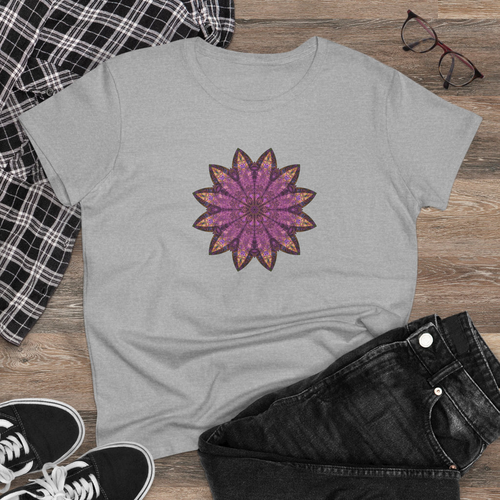 Women's Midweight Cotton Tee - Love Light Mandalas No.16