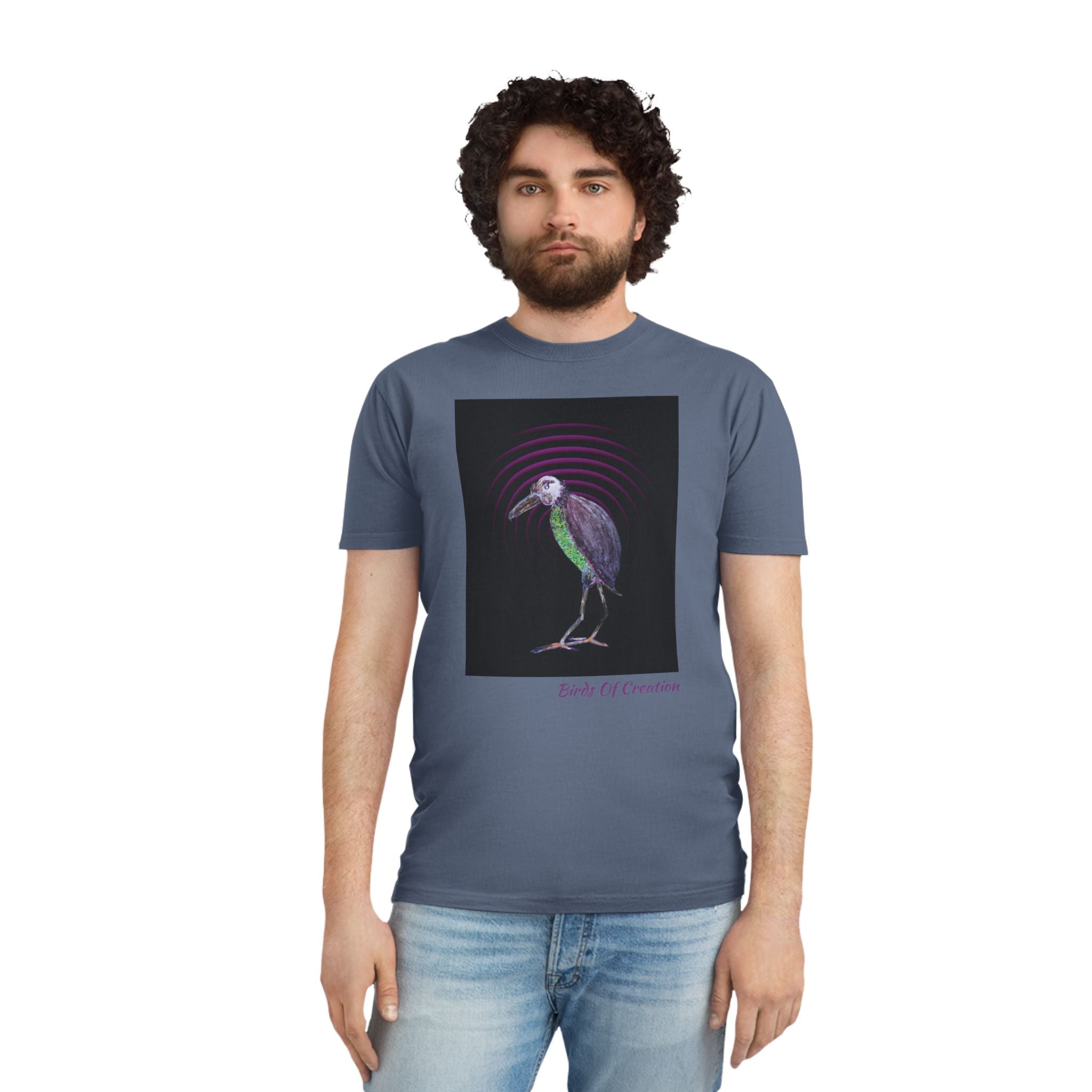 Unisex Faded Shirt - Birds Of Creation No.2b