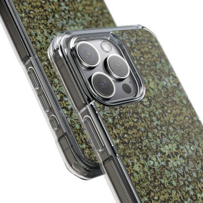 iPhone 15 Magnetic Clear Impact Case - Hidden Weave Series No.4