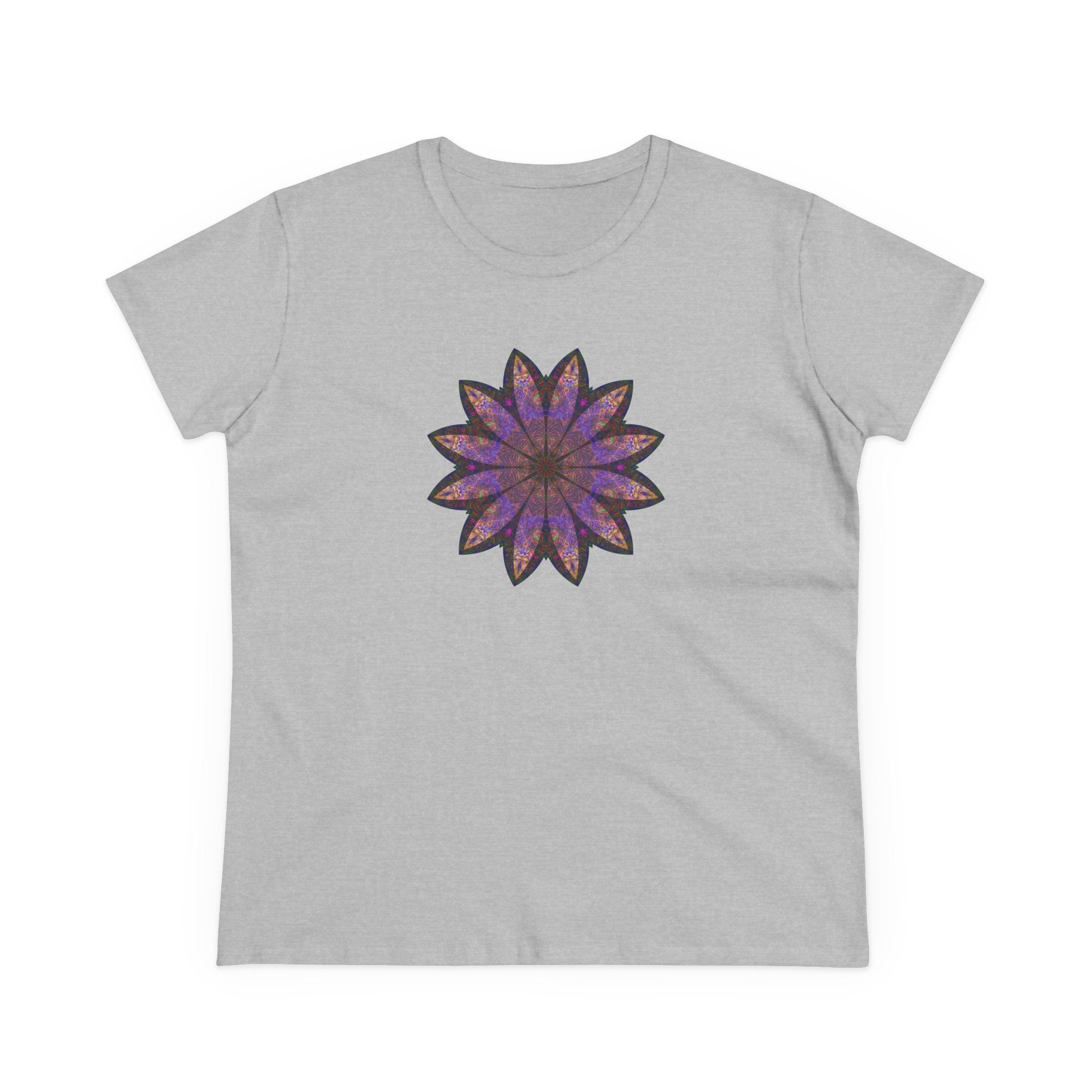 Women's Midweight Cotton Tee - Love Light Mandalas No.23