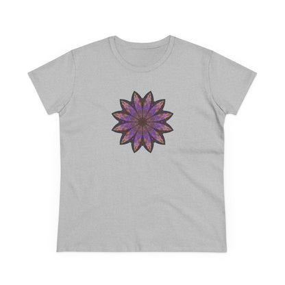 Women's Midweight Cotton Tee - Love Light Mandalas No.23