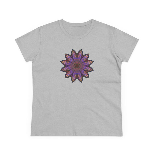 Women's Midweight Cotton Tee - Love Light Mandalas No.23