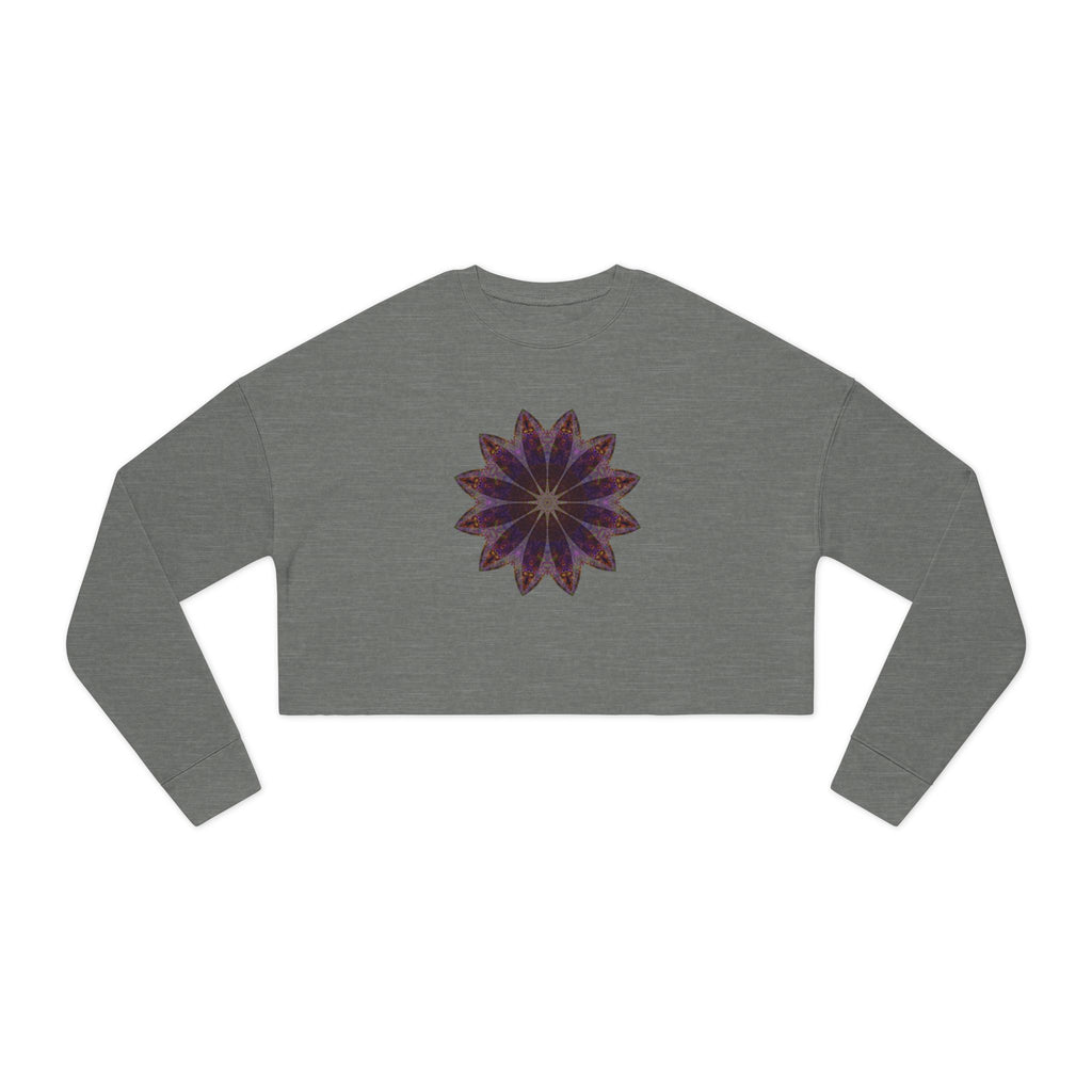 Women's Cropped Sweatshirt - Love Light Mandalas No.11