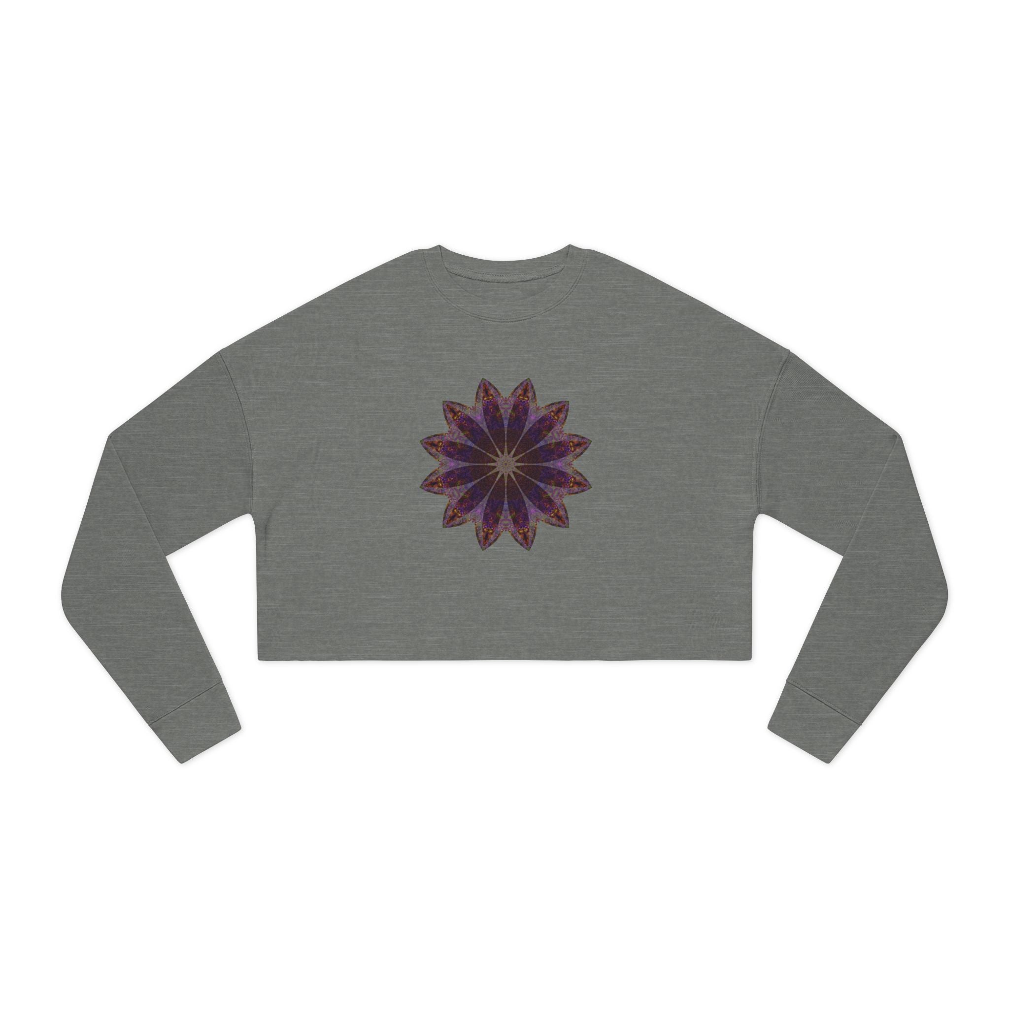 Women's Cropped Sweatshirt - Love Light Mandalas No.11