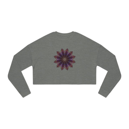 Women's Cropped Sweatshirt - Love Light Mandalas No.11