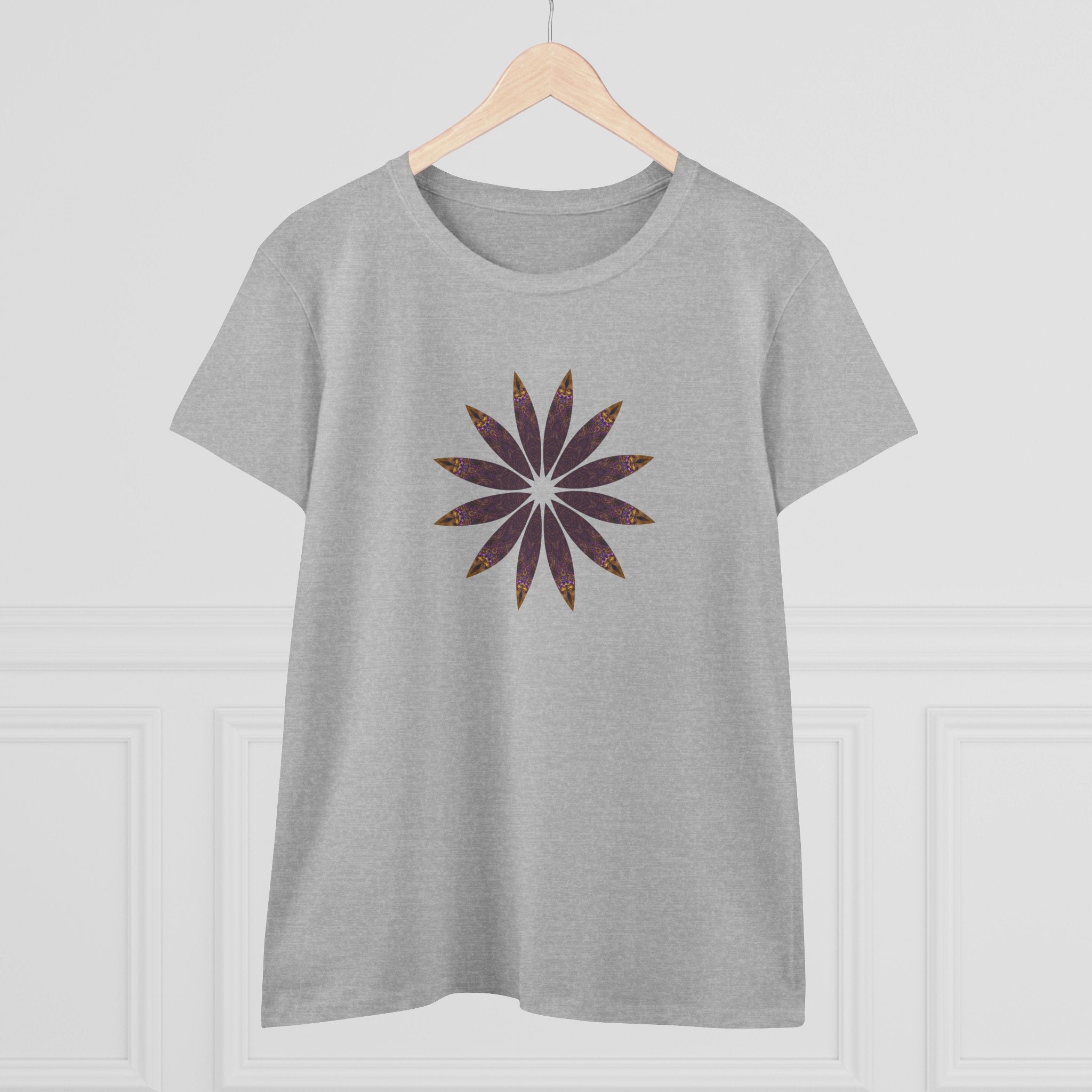 Women's Midweight Cotton Tee - Love Light Mandalas No.2