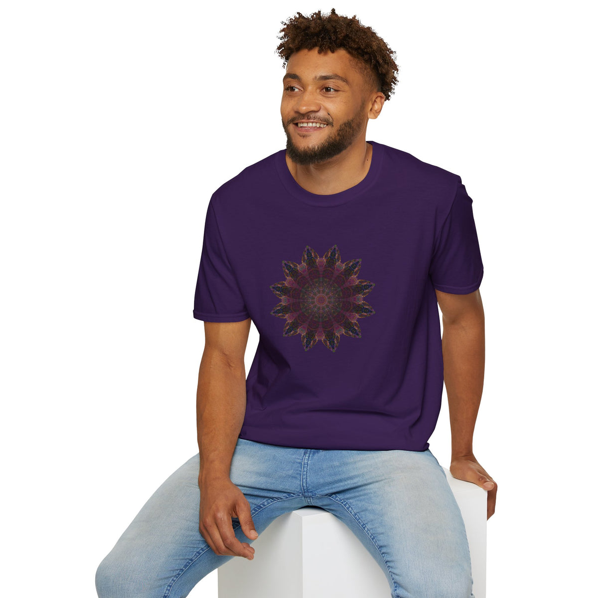 Unisex Softstyle T-Shirt - Love Light Mandalas No.8