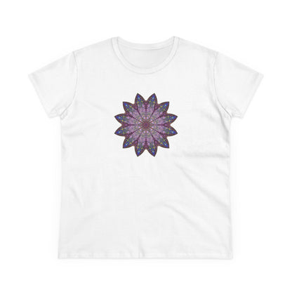 Women's Midweight Cotton Tee - Love Light Mandalas No.17