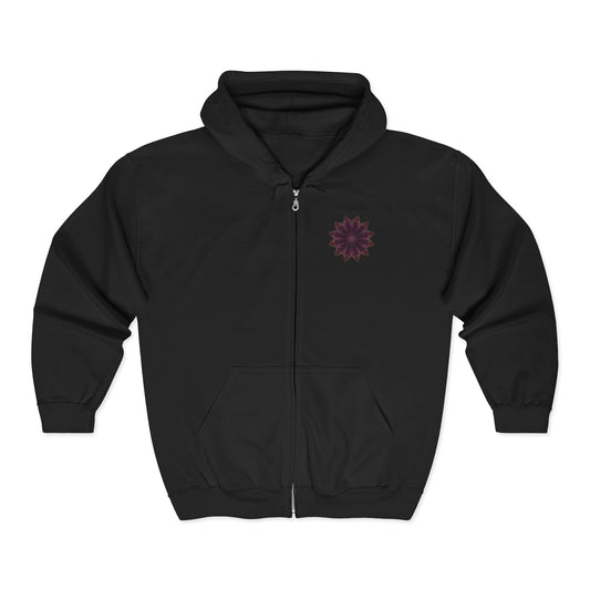 Unisex Heavy Blend™ Full Zip Hooded Sweatshirt - Love Light Mandalas No.15