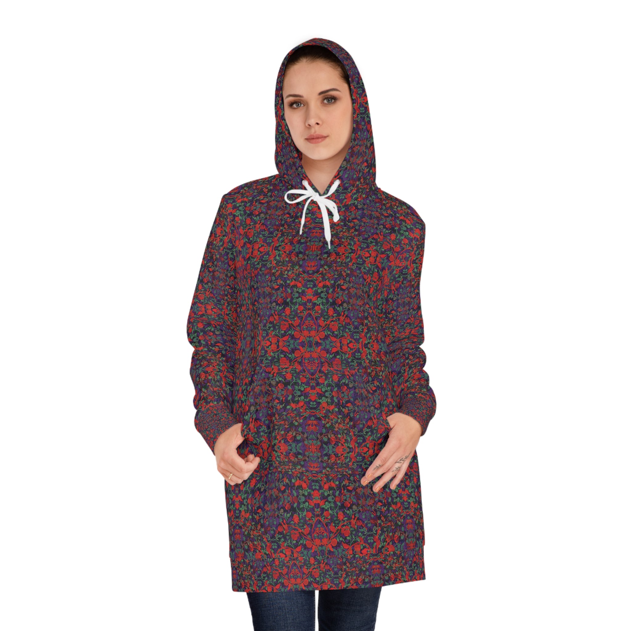 Women's Hoodie Dress - Hidden Weave No.25