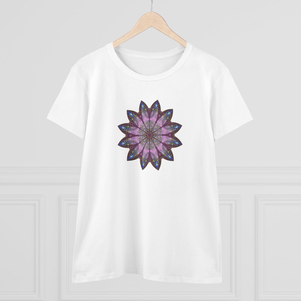 Women's Midweight Cotton Tee - Love Light Mandalas No.19