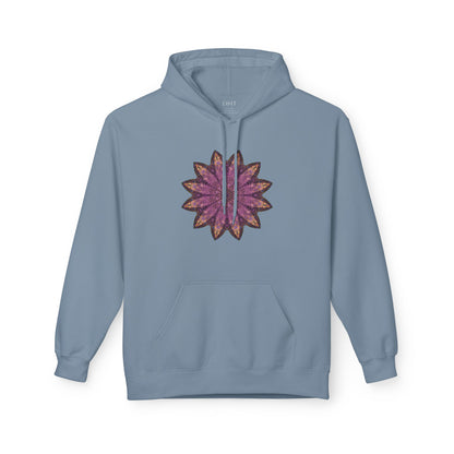 Unisex Midweight Softstyle Fleece Hoodie - Love Light Mandalas No.16
