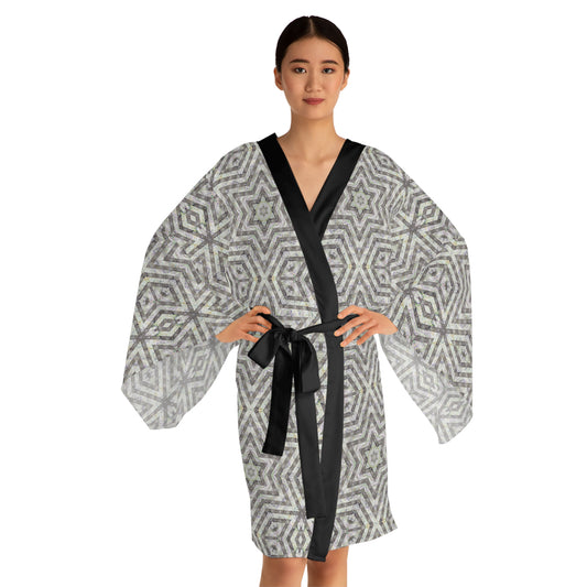 Long Sleeve Kimono Robe - P5 Kaleidoscopic No.19
