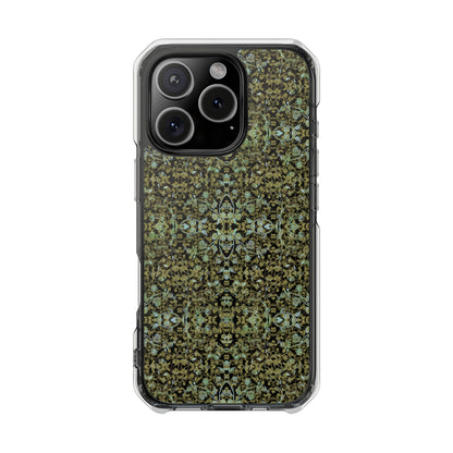 iPhone 16 Magnetic Clear Impact Case - Hidden Weave Series No.4
