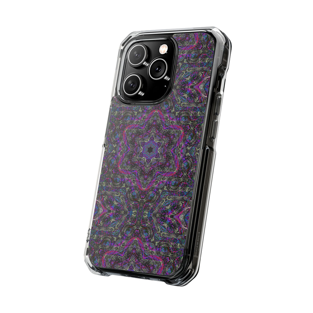 iPhone 14 Magnetic Clear Impact Case - P5 Kaleidoscopic No.33