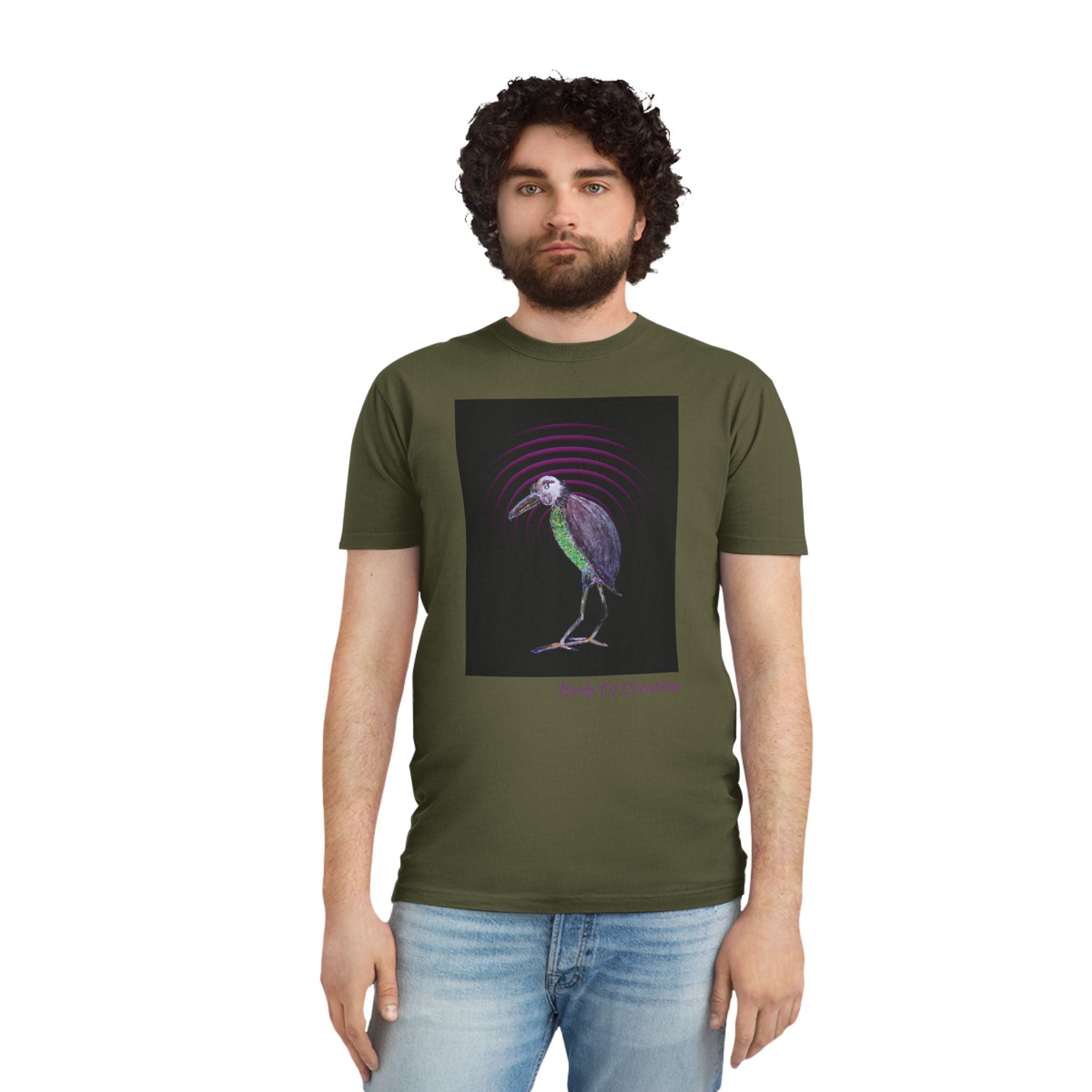 Unisex Faded Shirt - Birds Of Creation No.2b