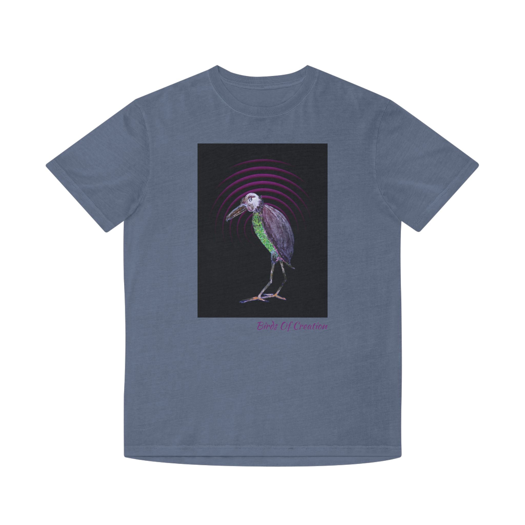 Unisex Faded Shirt - Birds Of Creation No.2b